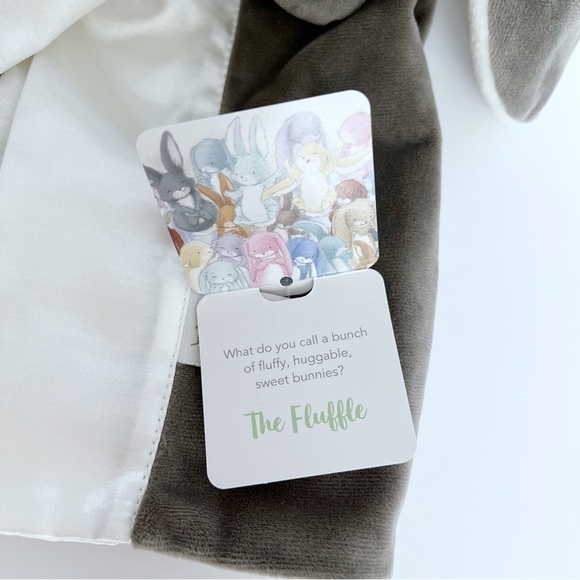 Bunnies By The Bay COAL Bunny Nibble Buddy Blanket - Picture 4 of 7